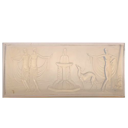 Sabino Opalescent Molded Glass Plaque