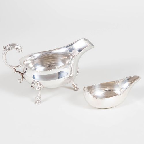 George III Silver Pap Boat and a George IV Silver Sauce Boat