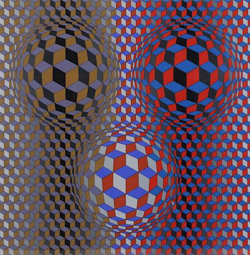 VICTOR VASARELY (HUNGARIAN/FRENCH, 1906-1997).