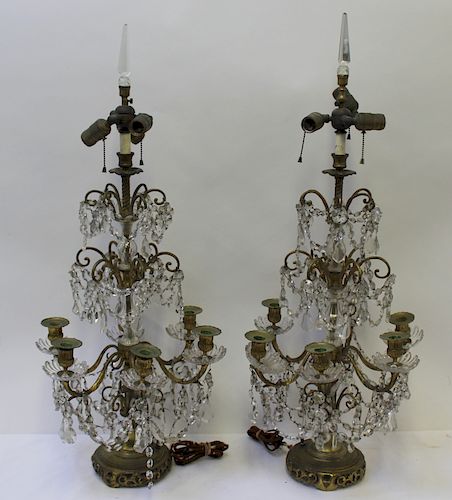 Pair of Large and Fine Quality Gilt Bronze and