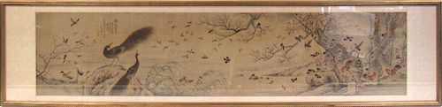 A Chinese 'Bird and Flower' Painting Dated 1859.