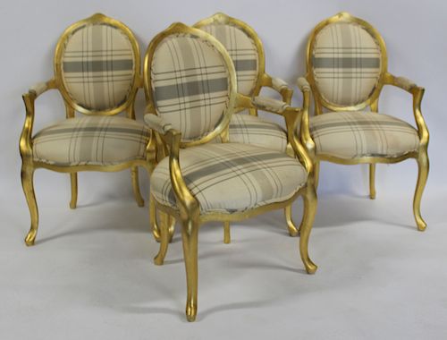 4 Vintage And Decorative Q.A. Style Chairs