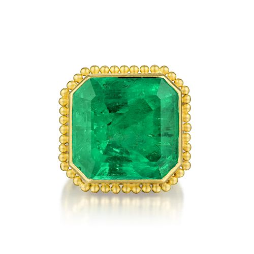Reinstein Ross Large Colombian Emerald Ring