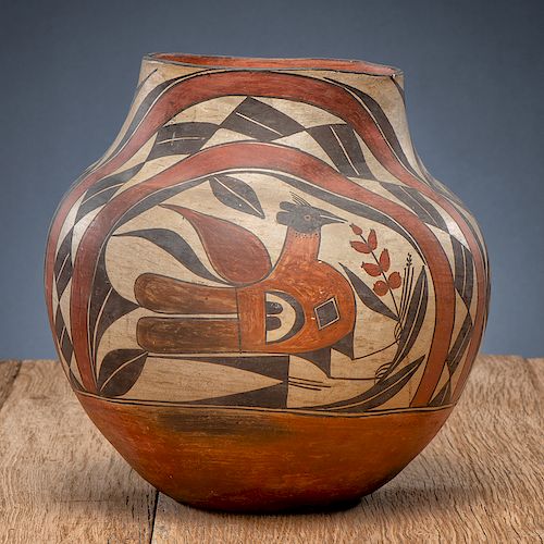 Acoma Four-Color Polychrome Pottery Jar, From The Harriet and Seymour Koenig Collection, NY