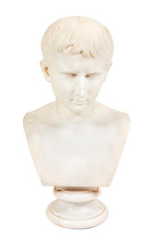 * A Continental Marble Bust Height 22 inches.