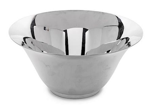 An American Silver Bowl, Tiffany & Co., New York, NY, Early 20th Century, with flared lip.