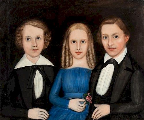 Attributed to William Kennedy, (American, 1817-1871), Two Brothers and a Sister