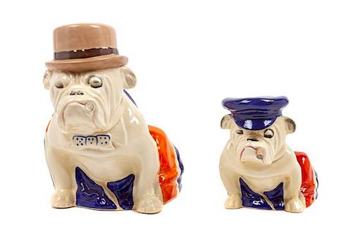 * Two Royal Doulton Bulldogs Height of taller 7 1/2 inches.