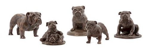 * A Group of Five Composite Bulldogs Width of widest 6 inches.
