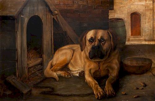 * A Painting of a Mastiff 23 1/2 x 35 1/2 inches.