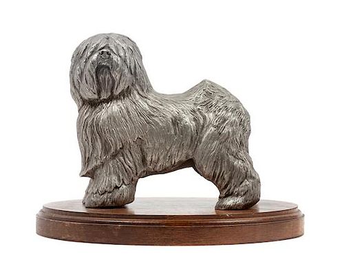 * A Pewter Old English Sheepdog Width of base 7 3/8 inches.