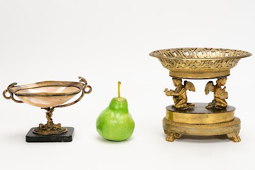 Group, Empire Bronze Basket and Mounted Shell