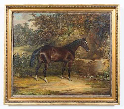 J. F. Herring, Jr. O/C Equestrian Portrait