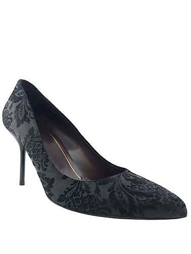 Gucci Noah Embossed Floral Point-Toe Pumps Size 8.5