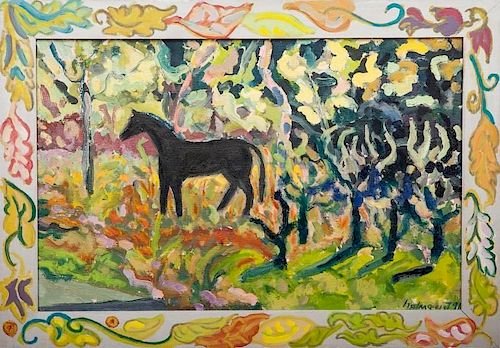 20th Century School: Horse in a Landscape