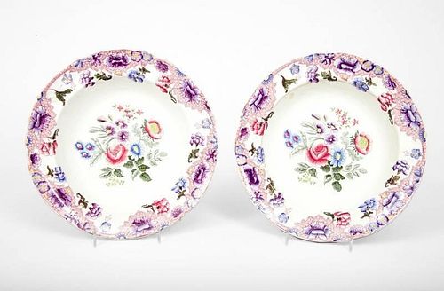 Pair of Spode New Faience Soup Plates