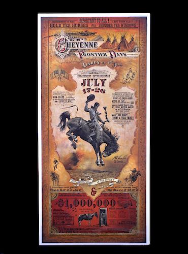 Cheyenne Wyoming Frontier Days Rodeo Poster