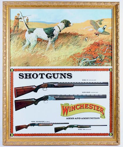1970's Winchester Ferrara Hunting Scene Poster