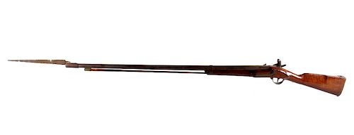 Early Black Powder Musket with Bayonet 1830-1860