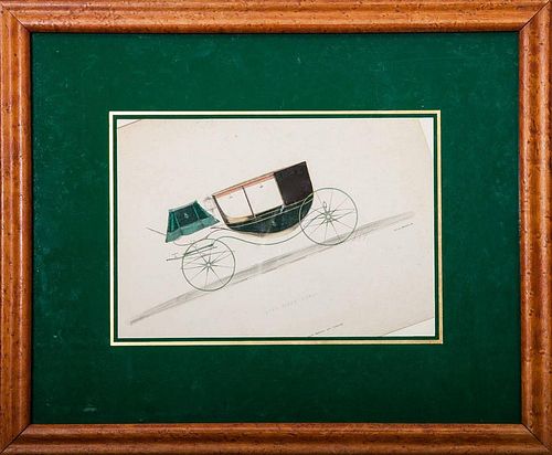 English School: Two Carriage Prints