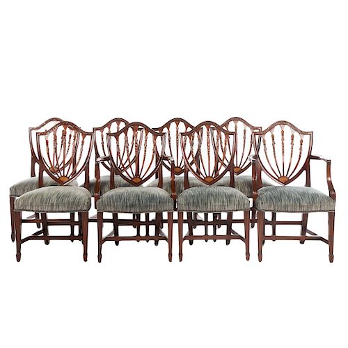 8 Potthast Federal Style Mahogany Dining Chairs