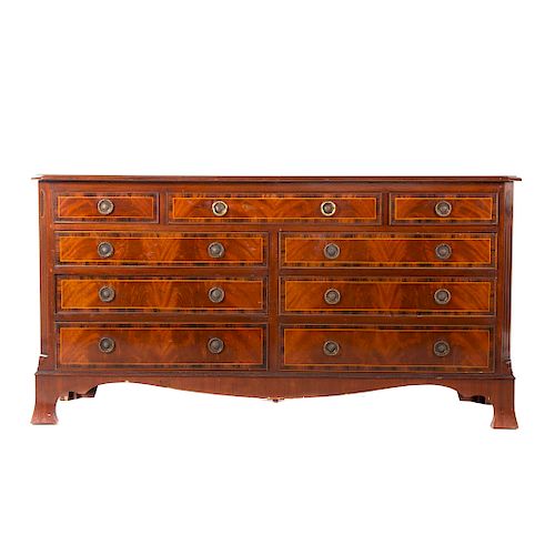 George III Style Mahogany Inlaid Dresser