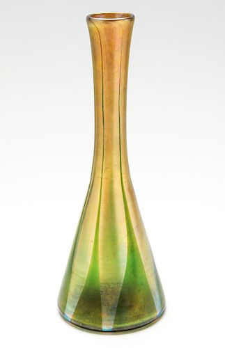 L.C. Tiffany Favrile Iridescent Art Glass Vase