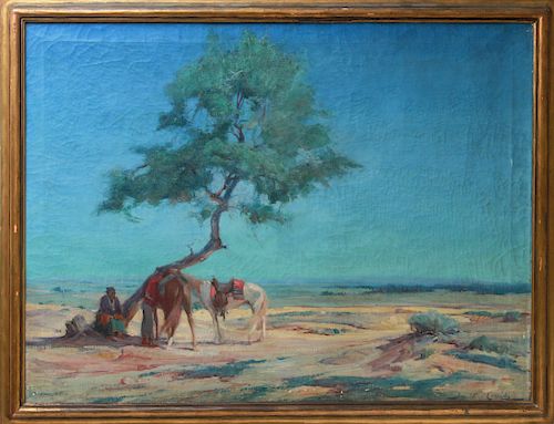 Gerald Cassidy "Southwest Landscape" Oil on Canvas