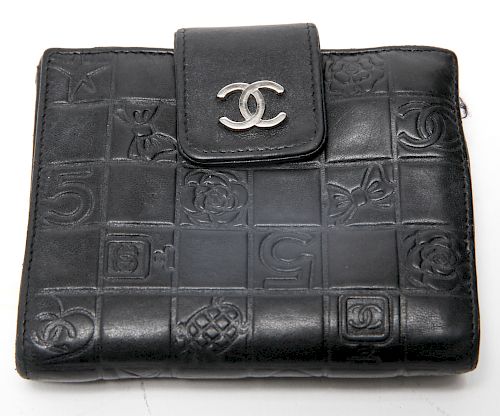Chanel Ladies' Black Leather Wallet