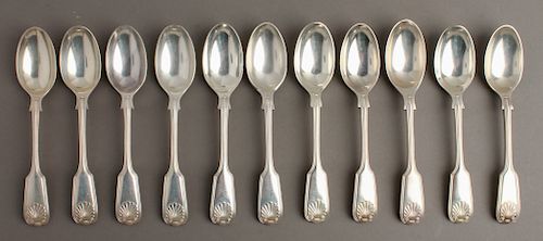 CJ Vander Ltd Silver Thread & Shell Tea Spoons 11