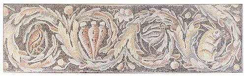 * A Byzantine Marble Mosaic Floor Panel Height 28 3/4 x width 101 1/8 inches.