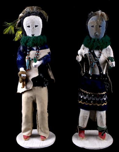 Hopi Cotton Wood Kachina Dolls c. 1950s- 1960s