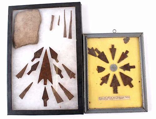 19th Century Sioux Metal Arrowhead Collection