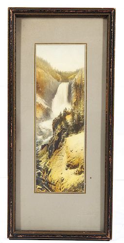 Framed Photograph of Haynes Falls in Yellowstone