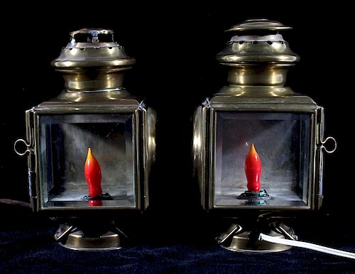Pair of Antique Maxwell Roadster Lamps c. 1911