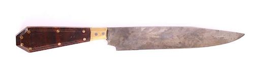 Select Custom Coffin Handle Drop Point Bowie Knife