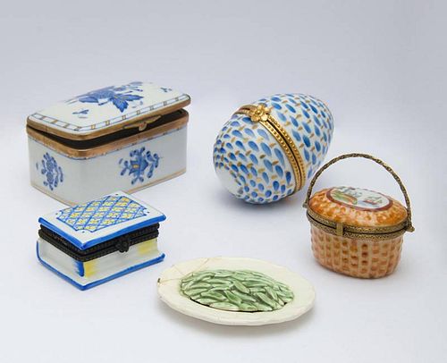 Group of Four Porcelain Boxes