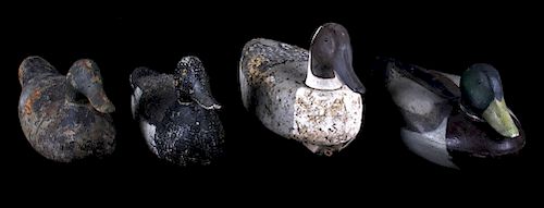 Hand Carved Vintage Duck Decoys (4)