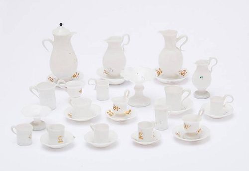 Group of Miniature Milk Glass Table Articles