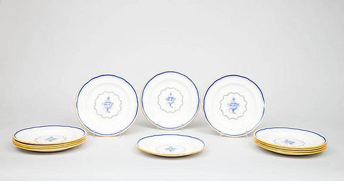 Set of Twelve Spode Copeland Porcelain Luncheon Plates
