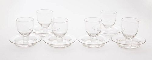 Set of Six English Glass Cups