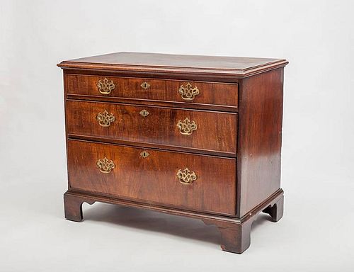 George III Brass-Mounted Walnut Chest of Drawers