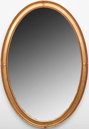 Neoclassical Style Giltwood Oval Mirror