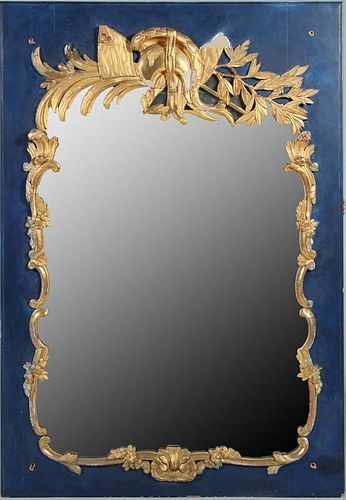 Louis XV Painted and Parcel-Gilt Mirror