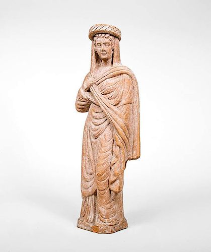 Italian Terracotta Figure of a Roman Matron, After the Antique