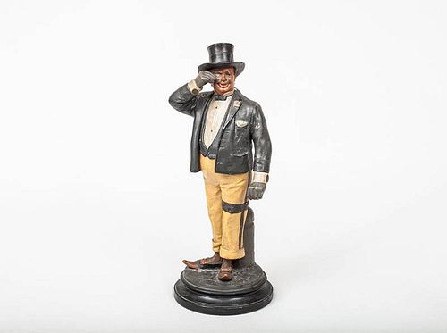 Style of Friedrich Goldscheider (1845-1897): Polychrome Terracotta Figure of a Man with a Monocle