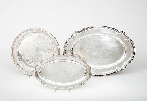 Three Silver-Plated Trays