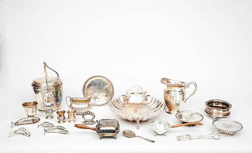 Group of Silver-Plated Table and Flatware Articles