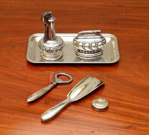 Cartier Sterling Bottle Opener and 'Perrier' Lid