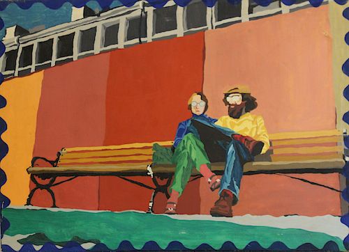 UNSIGNED. Oil On Canvas, John & Yoko ?